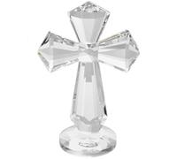 Brxmpn 1pc Traditional Crystal Standing Cross Crystal Cross Religious Cross Statue Glass Wall Cross Figurine Decorations Cross Figurine Ornament
