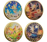 Brxmpn 4 Monedas De Recompensa del Hada De Los Dientes, Coloridas Y Conmemorativas, Novedosas Monedas De Suerte para Recuerdo De Dientes Perdidos O Colección De Arte.