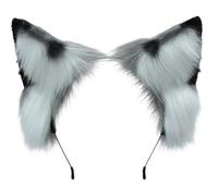 Brxmpn Diadema con Orejas De Panda Y Borla De Flores. Adorable Diadema Estilo Kawaii Lolita para Fiestas De Disfraces, Halloween Y Navidad.