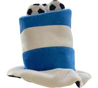 Brxmpn Gorra De Fútbol De Argentina, Gorra Alta con Bandera Nacional, Sombrero Bombín, Partido De Fútbol, celebración, Fiesta, Tocado De Halloween, Gorra Deportiva, Accesorio Divertido para Fotos