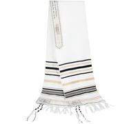 Brxmpn Hombres Mujeres Talit Mesiánico Chal De Oración Israelí Chal De Oración Judío Bufanda De Oración con Borlas Tejidas a Mano Talit Oración Israel Yeshua Wraps Chal