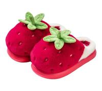 Brxmpn Pantuflas De Fresa Afelpadas, Cálidas Y Antideslizantes, Ideales para Estar En Casa En Invierno, Tanto Dentro Fuera De Casa (Dormitorio O Sala De Estar).