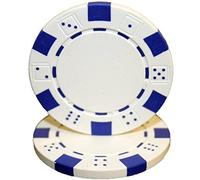 Brybelly 50 Arcilla Compuesto Rayas Dados 11,5 gram fichas de Poker, Blanco