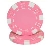 Brybelly 50 Arcilla Compuesto Rayas Dados 11,5 gram fichas de Poker, Rosa