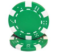 Brybelly 50 Arcilla Compuesto Rayas Dados 11,5 gram fichas de Poker, Verde