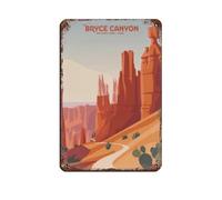 Bryce Canyon National Park - Cartel de metal vintage para decoración de pared, bar, bar, bar, decoración de pared, póster retro de 8 x 12 pulgadas (20 x 30 cm)