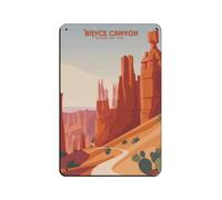 Bryce Canyon National Park - Cartel de metal vintage para decoración de pared, bar, bar, bar, decoración de pared, póster retro de 8 x 12 pulgadas (20 x 30 cm)