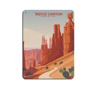 Bryce Canyon National Park - Cartel de metal vintage para decoración de pared, bar, bar, bar, decoración de pared, póster retro de 12 x 16 pulgadas (30 x 40 cm)
