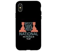 Bryce Canyon Parques Nacionales Rock Spires Utah Vintage Retro Carcasa para iPhone X/XS
