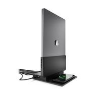 Brydge ProDock Duo TB4 Estación de acoplamiento para MacBook, monitor dual 4K 60Hz | Base vertical Thunderbolt 4 para MacBook Pro 14/16 y Air 13/15 (M1-M5) | 12 puertos, 96 W, MagSafe | Funda Pro de