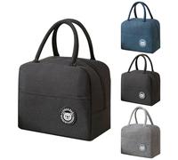 BRYN 4,5 l Bolsa térmica para almuerzo, bolsa nevera pequeña para el almuerzo, oficina, bolso nevera pequeña para trabajo, escuela, viaje, camping, picnic, playa (negro)