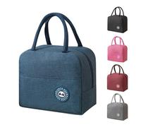 BRYN Bolsa Termica Porta Alimentos, 5.6L Bolso Termico, Bolsa Fiambrera Plegable, Bolsa Nevera para Trabajo, Escuela, Viajes, Camping, Picnic（Azul）