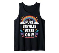 BRYNLEE Vibes Only Cute Retro Girls BRYNLEE Name Camiseta sin Mangas