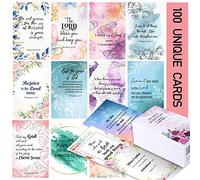 BRYTEFY 100 tarjetas de oración para mujeres con versículos de la Biblia surtidos, mini tarjetas de las Escrituras para estudios bíblicos de mujeres, regalos religiosos cristianos inspiradores para
