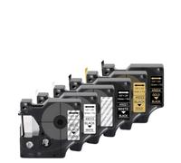 BRZENYTV 6PK reemplazar D1 12mm Cinta de Etiquetas 45010 45013 45020 45021 45023 45024 Cinta de Casete Compatible con el Fabricante de Etiquetas LM160(6PK Mixed Colors)