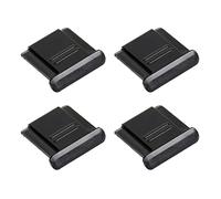 BS-1 - Juego de 4 cubiertas para zapata de flash, tapa protectora para zapata de flash, compatible con Nikon, Panasonic, Olympus, etc., color negro