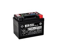 BS Battery 300669 BTX4L AGM SLA - Batería para moto, color negro