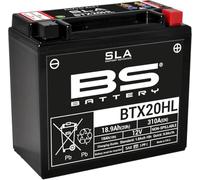 BS Battery 300689 btx20l AGM SLA Batería de moto, color negro
