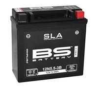BS Battery 300840 12 N5.5 - 3B AGM SLA Batería de moto, color negro