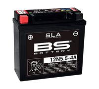 BS Battery 300841 12N5.5-4A AGM SLA - Batería para moto, color negro