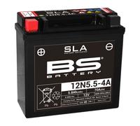 BS Battery 300841 12N5.5-4A AGM SLA - Batería para moto, color negro
