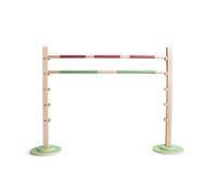 BS Toys Barrera de obstáculos - Obstáculo de salto de madera FSC - Hobby Horse Barrera para niños - Obstáculo de altura ajustable para saltar - Juguete para exteriores a partir de 6 años
