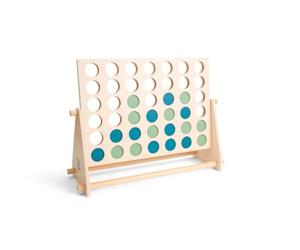 BS Toys Four Together - Juego de Habilidad para Niños - Juego de Mesa para Fiestas de Cumpleaños Infantiles - Apto para Interior o Exterior - Desde 6 Años - Verde/Azul - 58,9 x 42,9 x 5,1 cm
