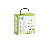 BS Toys Giant Tic TAC Toe - Juego Activo de Tres en Raya con Sacos de Arena - Incluye 10 Sacos y 4 estacas de Madera - Juego Exterior 4+