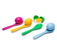 BS Toys - GA332 Huevos Cuchara Correr Jardín para Niños Movimiento-Juegos para Exterior, Color a Partir de 4 años-Oferta de cumpleaños Infantil-Multicolor, Talla única