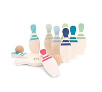 BS Toys Juego de Conos de Madera, Juguete para Interiores y Exteriores, promueve el Trabajo en Equipo y el reconocimiento de Patrones, para niños a Partir de 3 años y Mayores - 2-4 Jugadores