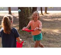 BS Toys - Juego de Pelota cooperativa - 2 Raquetas de Madera con Tejido & 1 Bola - 2 Jugadores - a Partir de 6 años