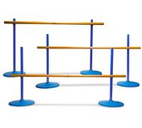BS Toys, juegos de obstáculos, obstáculos para que los niños salten, parkour para niños al aire libre, adecuado para interiores y exteriores, 102 x 2 x 56 cm, plástico