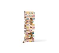 BS Toys - Torre Gigante de Números de Madera - Juego de Equilibrio Educativo con 48 Bloques y Dados - Desarrolla la Coordinación y la Concentración