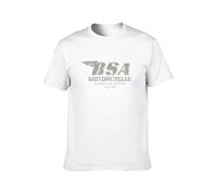 BSA Birmingham Logo British Motorcycles Mens T-Shirt White Unisex tee L