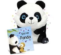 BSA Regalo Peluche Oso Panda y Cuento Fábula Soy un Panda, Juega y Educa, Panda 30cm con Cuento Infantil, Juego Educativo para Niños y Niñas a Partir de 3 años.