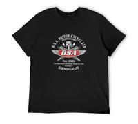 BSA Vintage Motorcycles Birmingham Motorbike Mens T-Shirt Fashion Casual Unisex Black tee S