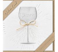 bsb - Tarjeta Cheers - Papel kraft - Tarjeta con diseño impresionante - Tarjeta sostenible con sobre - Regalo mejor amigo o novio - Tarjeta de amor y amistad 15,5 x 15,5 cm