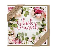 bsb Tarjeta de agradecimiento en general - Natural Card - Flores - sobre papel kraft