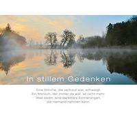 bsb Tarjeta de condolencia para funeral - lago con niebla, con sobre, 811369-2