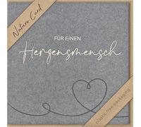 bsb - Tarjeta de corazón - Papel kraft - Tarjeta con diseño genial - Tarjeta sostenible con sobre - Regalo mejor amigo o novio - Tarjeta de amor y amistad 15,5 x 15,5 cm