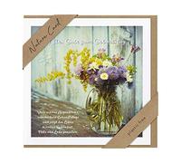 bsb Tarjeta de cumpleaños con texto en alemán "Naturaleza Card - Ramo de flores - sobre papel kraft