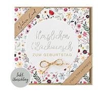 bsb - Tarjeta de cumpleaños - Tarjeta de naturaleza - Tarjetas de cumpleaños sostenibles - Tarjetas de cumpleaños con sobre - Tarjeta de cumpleaños para mujeres y hombres - Tarjeta de felicitación de