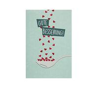 bsb Tarjeta de felicitación general para recuperación, con texto en inglés "Gute Besserung"