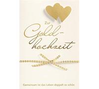 bsb Tarjeta de felicitación para bodas de oro - Collage - Tarjeta de texto - sobre dorado