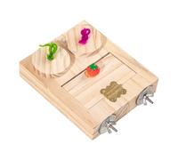 Bsbkoj Bird Foraging Toys, Wood Bird Enrichment Toy, 5,51 x 4,72 x 1,06 pulgadas, Safe Natural Chewable Design, Beak-Healthy Activity, Portable Playground for Social Interaction and Nesting