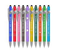 Bsbkoj Bolígrafos, bolígrafo de afirmación con punta de pantalla táctil, 5.51 pulgadas, suave, creativo, cómodo, suministros escolares novedosos para el hogar, la escuela y el estudio