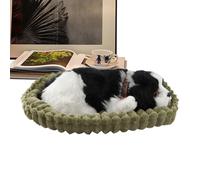 Bsbkoj Breathing Puppy, Sleep Aid Plush, Battery Powered Heartbeat Simulation, Gentle Breathing Dog Toy, Soothing Companion with Soft Build, Sensory Accessory for and Adults