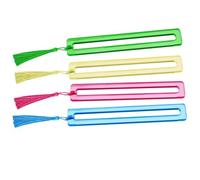 Bsbkoj Buscador de líneas acrílicas, lector de tarjetas Mahjong, guía de 6 x 1 pulgadas con construcción brillante, ayudante de estrategia transparente, regla multicolor con diseño elegante, ayuda de