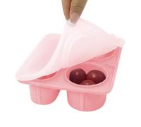 Bsbkoj Cajas de aperitivos para niños, 420 ml, 3 compartimentos, herméticas, de silicona, portátil, para alimentos, chocolate, galletas, frutas, postres, escuela, oficina, camping, niños y adultos