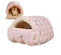 Bsbkoj Cama para gatos cerrada, cueva de invierno extraíble y lavable - Cama parcialmente cerrada para casa de gatos, para relajación interior, descanso nocturno, descanso diario, hogar, cocina, salón